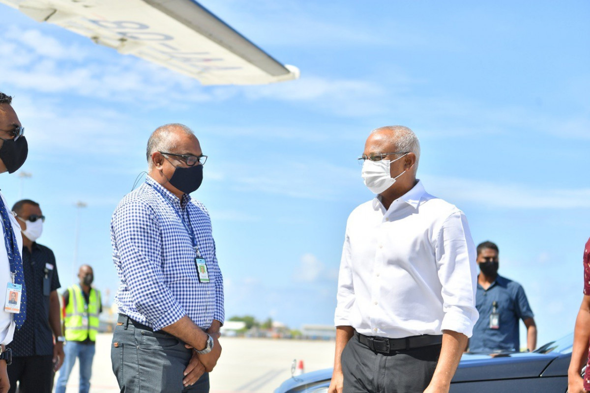 President departs to Kulhudhuffushi City to join National Youth Day celebrations