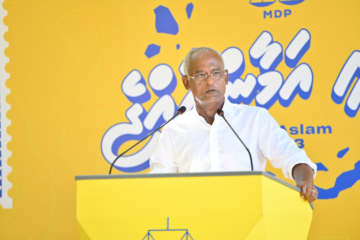 ރައީސް އިބްރާހީމް މުހައްމަދު ސާލިހު ވާހަކަފުޅުދައްކަވަނީ