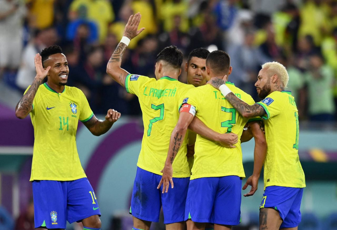 ބްރެޒިލް އަދި ކޮރެއާ ކުޅުނު މެޗުގެ ތެރެއިން - ފޮޓޯ: ރޮއިޓާސް