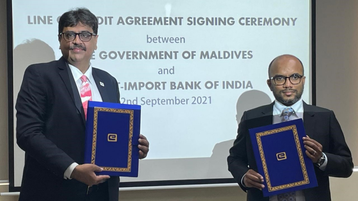 On Thursday, the Maldivian administration signed a USD 40 million Line of Credit with the EXIM Bank of India