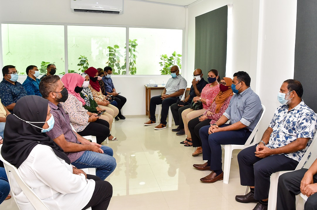 Vice President Faisal Naseem visited the “Fiyavathi” State Care Facility in Hulhumalé City on Thursday