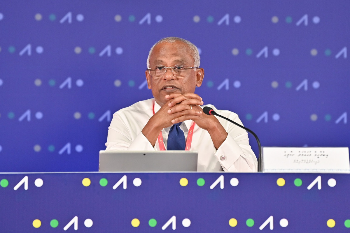President Ibrahim Mohamed Solih at the second session of the third Viavathi Raajje Conference