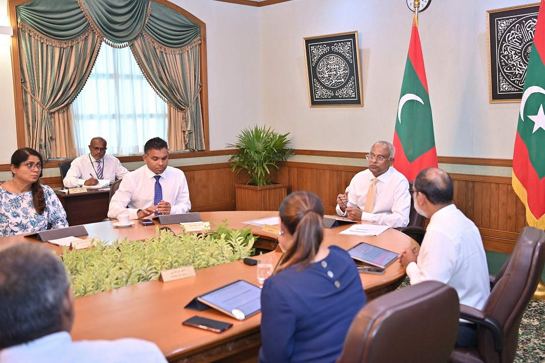 ބުރާސްފަތި ދުވަހުގެ ވަޒީރުންގެ މަޖިލީހުގެ ބައްދަލުވުމުގެ ތެރެއިން - ފޮޓޯ: ރައީސް އޮފީސް