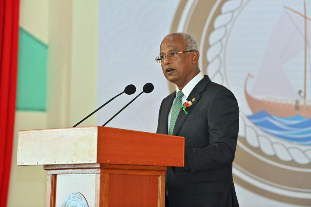 ގައުމީ ދުވަހުގެ ޖަލްސާގައި ރައީސް އިބްރާހިމް މުހައްމަދު ޞާލިހު ވާހަކަފުޅުދައްކަވަނީ