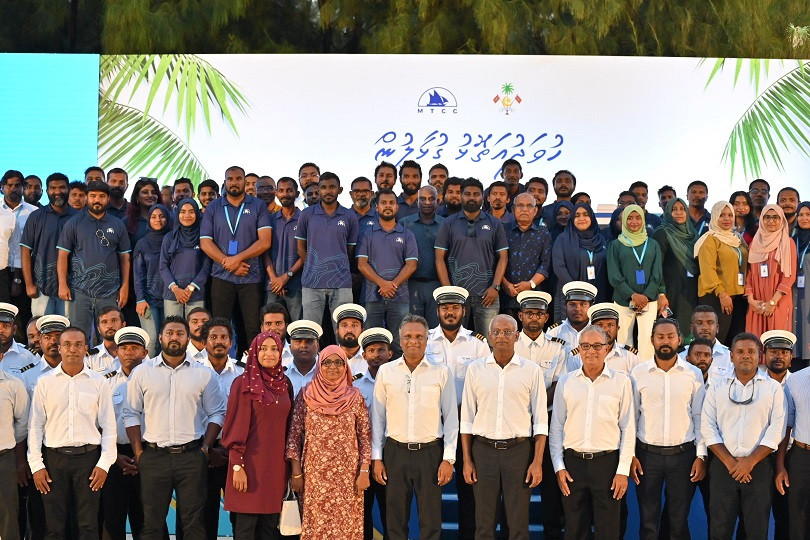 President Solih inaugurated the RTL high-speed ferry service in Huvadhu atoll on Wednesday