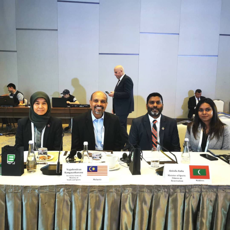 އޭޝިއާ/އޯޝޭނިއާ ރީޖަން އިންޓަގަވަމެންޓަން މިނިސްޓީރިއަލް މީޓިން އޮފް އެންޓި-ޑޯޕިން އިން ސްޕޯޓްސް ގައި ކުޅިވަރު ވަޒީރު ރާފިޢު