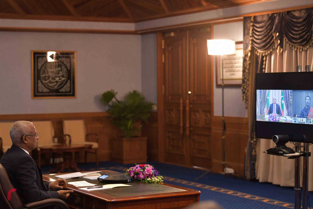 ކޮވިޑް19 އާއި ގުޅިގެން ސާކުގެ މެންބަރު ޤައުމުތަކުގެ ލީޑަރުން ބައިވެރިވި ވީޑިއޯ ކޮންފަރެންސްގައި ރައީސް ބައިވެރިވެ ވަޑައިގެންނެވުން --- ފޮޓޯ ރައީސް އޮފީސް