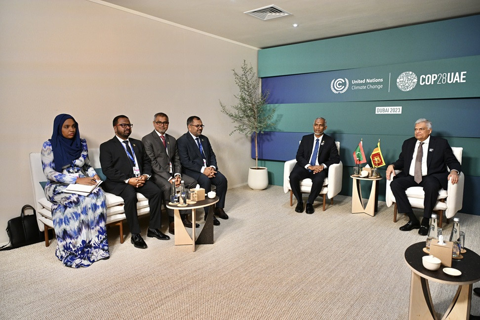 President Muizzu met Sri Lankan President Ranil Wickremesinghe on the sidelines of COP28