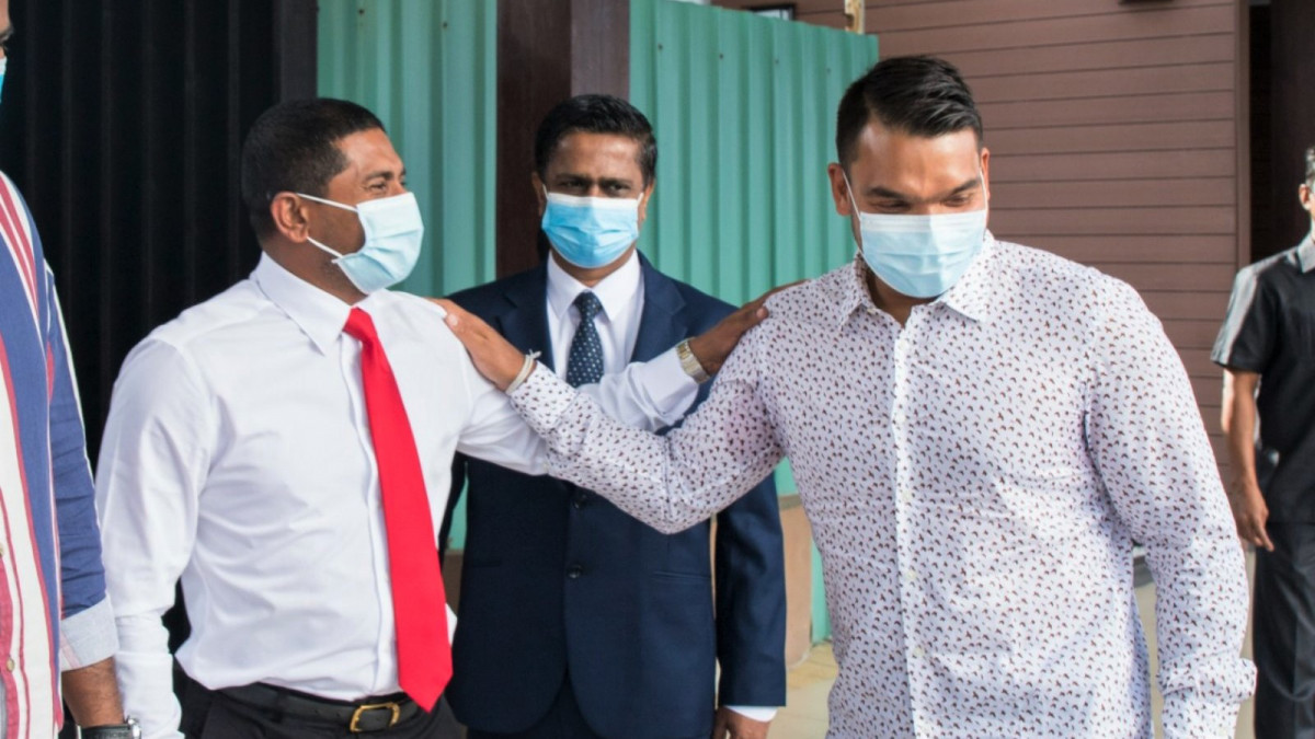 Sports Minister Ahmed Mahloof welcomed Namal at VIA