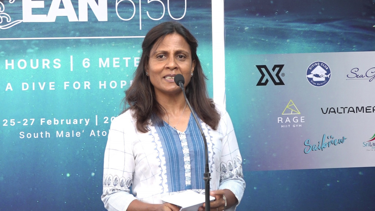 The First Lady inaugurated the 50-hour dive event "Ocean 6|50" on Thursday