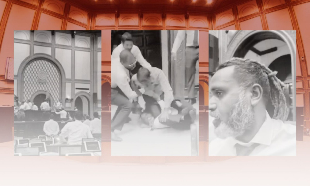 މަޖިލިސް ތެރޭގައި ހިނގި ހަމަނުޖެހުންތަކުގައި މެންބަރު ޝަހީމްގެ ބޯ ފަޅައިގެން ގޮސްފައި