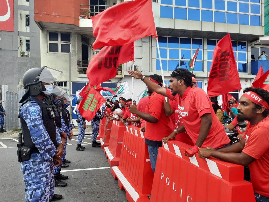 The rally hosted by Progressive Party of Maldives (PPM)