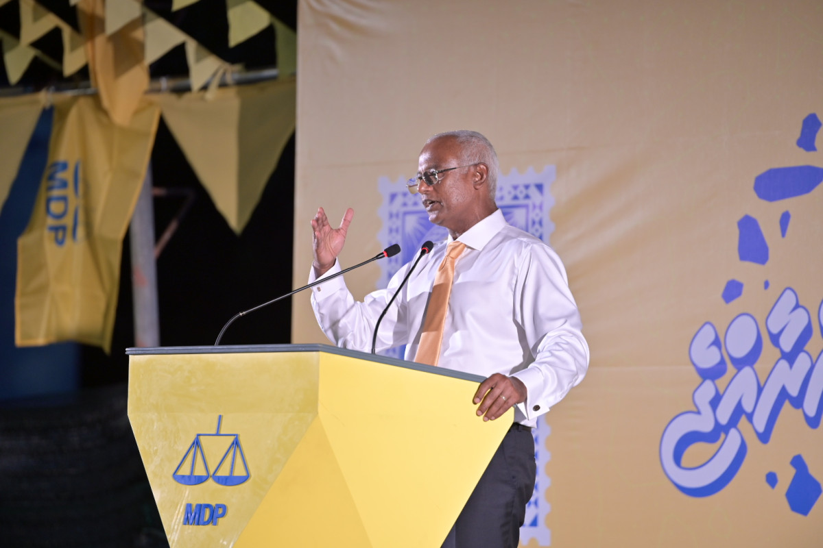 ރައީސުލްޖުމްހޫރިއްޔާ އިބްރާހީމް މުހައްމަދު ޞާލިހު ގަމުގައި ވާހަކަފުޅުދައްކަވަނީ