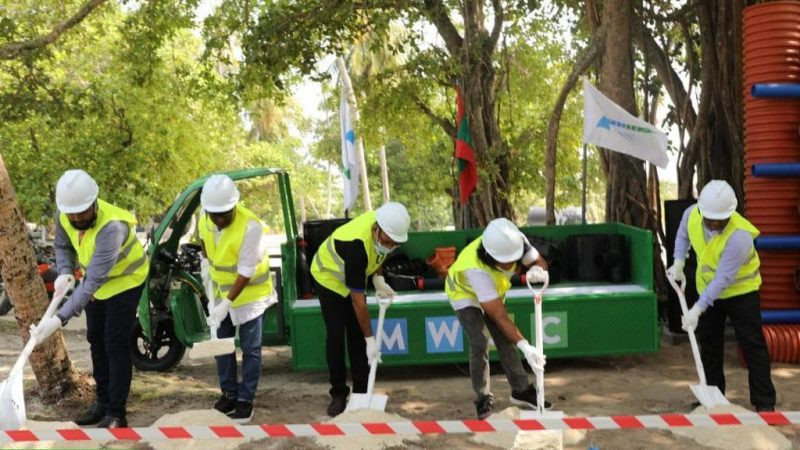 އޮޅުވެލިފުށީގައި ފެނާއި ނަރުދަމާގެ މަސައްކަތް ފެށުން