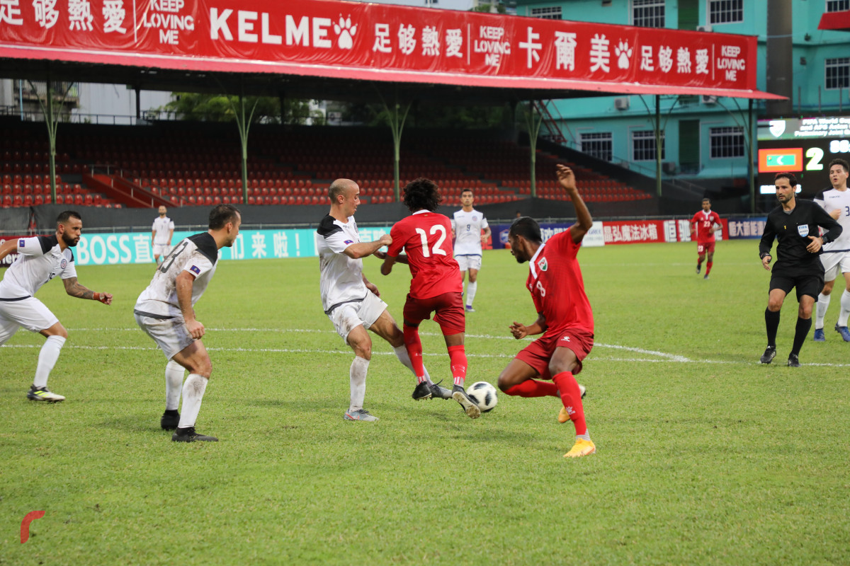 ވޯލްޑް ކަޕް ކޮލިފައިން: ރާއްޖެ އަދި ގުއާމް ބައްދަލުކުރި މެޗުގެ ތެރެއިން -- ފޮޓޯ: ޔޫސުފް ސޮފްވާން