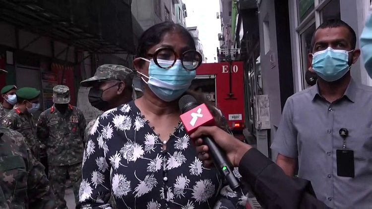 Minister of Defense Mariya Ahmed Didi had been active near the burning building as MNDF officers got the fire under control