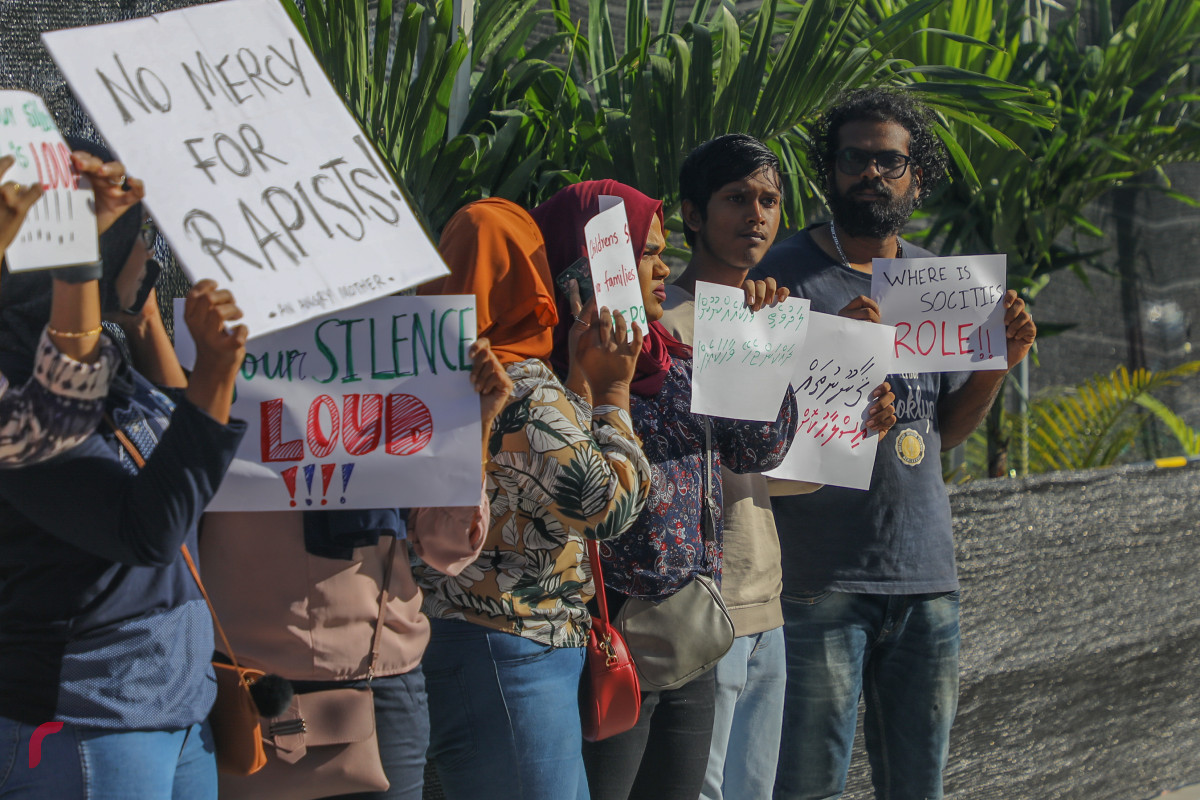 (File photo) from a protest held against child sexual abuse in Maldives capital