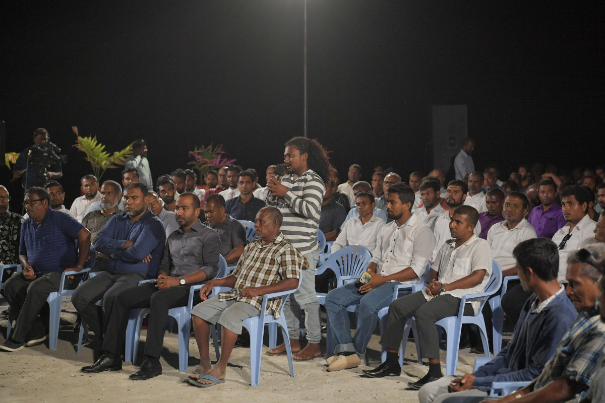 13 ޖުލައި 2019 --ތިނަދޫގައި ކުރިޔަށްދިޔަ ޖަޒީރާ ހޮޅުވަށި ޖަލްސާ. މި ޖަލްސާގައި ގިނަ އަދަދެއްގެ ބަޔަކު ވަނީ ބައިވެރިވެފައި-- ފޮޓޯ: ރައީސް އޮފީސް