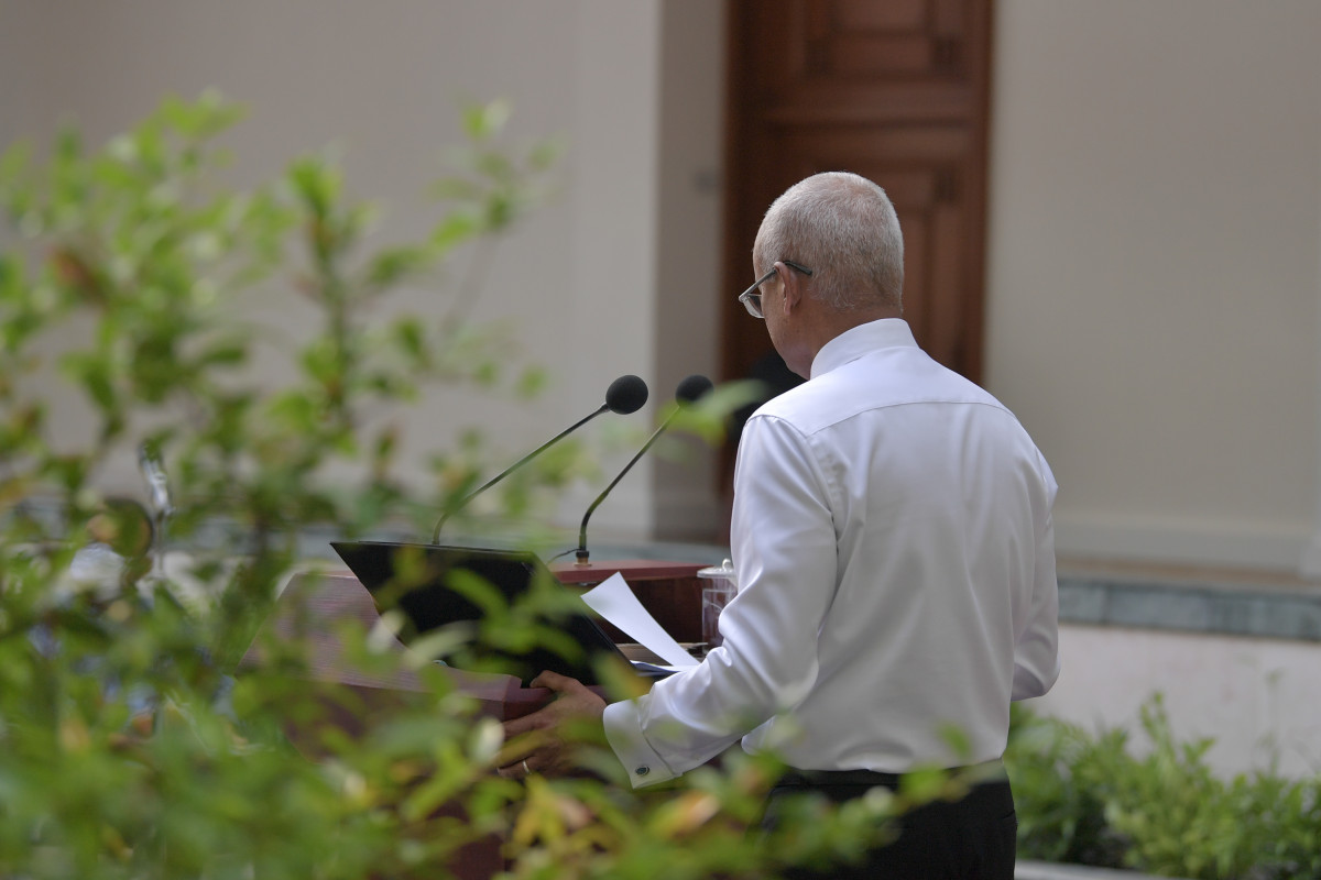 ރައީސުލްޖުމްހޫރިއްޔާ ބޭއްވެވި ނޫސްވެރިންގެ ބައްދަލުވުމުގެ ތެރެއިން -- ފޮޓޯ: ރައީސް އޮފީސް