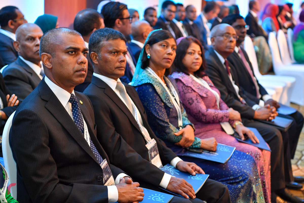 17 ޖޫން 2019 --މޯލްޑިވްސް ޕާރޓްނަރޝިޕް ފޯރަމް ގެ ތެރެއިން. މި ފޯރަމް ހުޅުވުމުގެ ރަސްމިއްޔާތުގެ ތެރެއިން.-- ފޮޓޯ: ރައީސް އޮފީސް