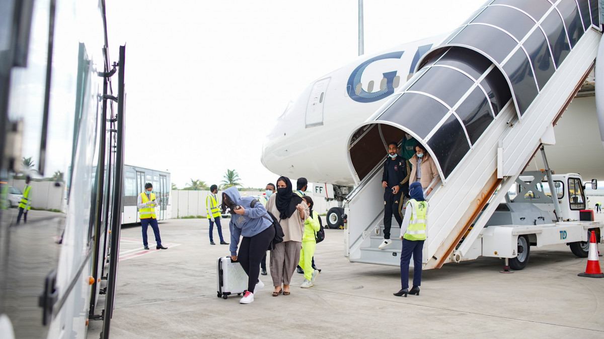 Tourists at Velana International Airport (VIA)