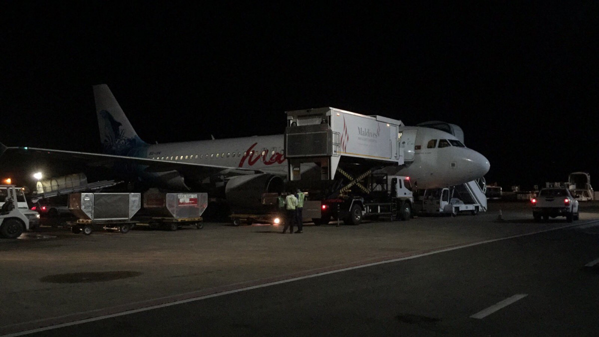 The flight landed on Wednesday night