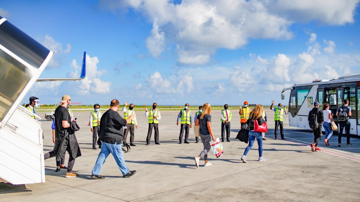 Tourists at Velana International Airport