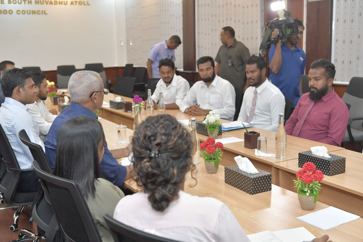 13 ޖުލައި 2019 --ގއ އަދި ގދ އަތޮޅުގެ ކައުންސިލަރުންނާއި އެކު ކުރިޔަށްދިޔަ ބައްދަލުވުންތަކުގެ ތެރެއިން-- ފޮޓޯ: ރައީސްއޮފީސް