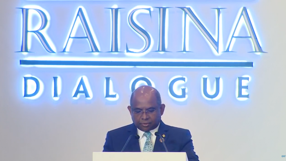 Abdulla Shahid delivered his keynote speech on Wednesday evening