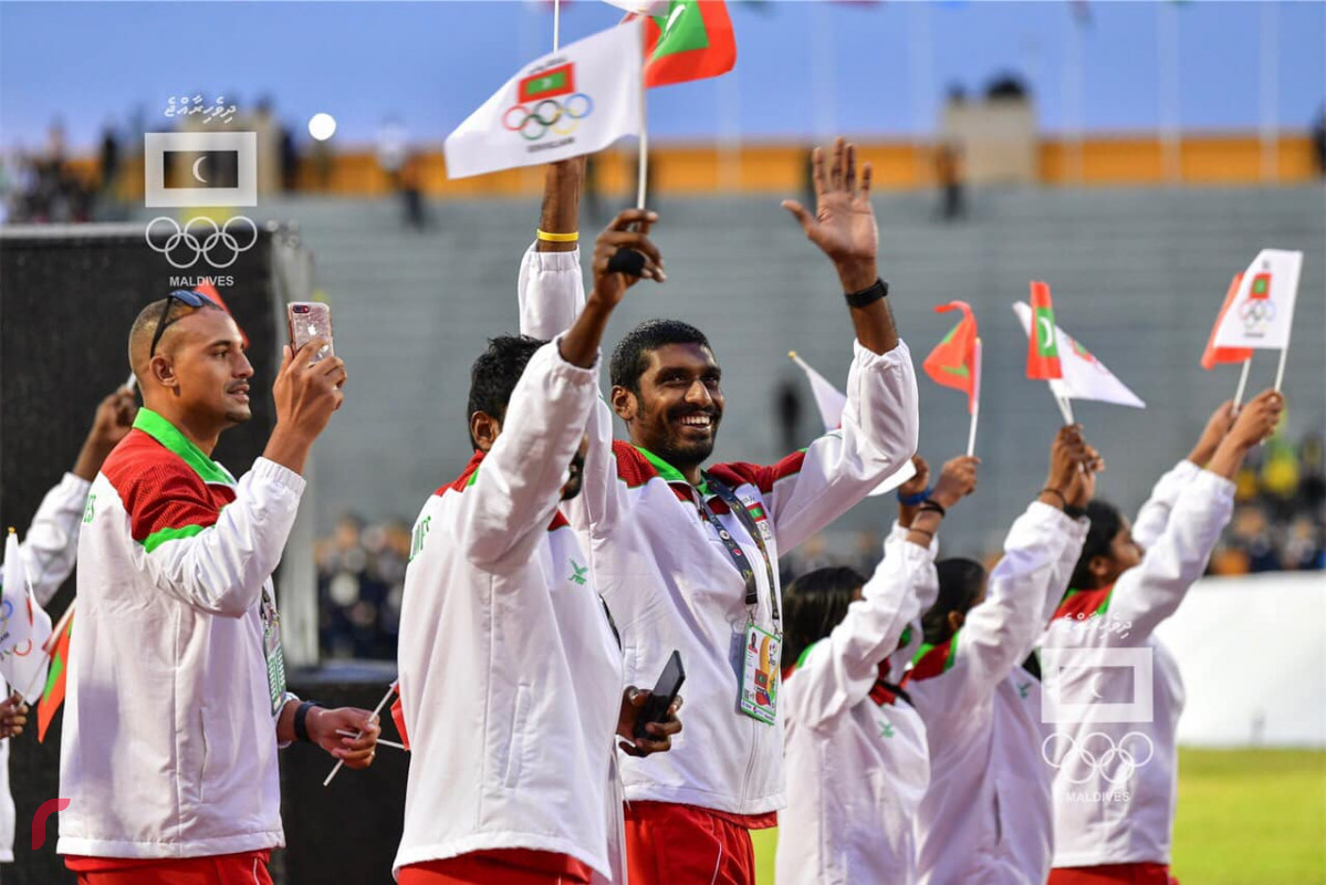 19 ޖުލައި 2019 --އިންޑިއަން އޯޝަންސް އައިލެންޑް ގޭމްސް 2019 ގެ ހުޅުވުމުގެ ރަސްމިއްޔާތުގައި ދިވެހި ޓީމުތައް-- ފޮޓޯ: އައިއޯއައިޖީ މީޑިޔާޓީމް