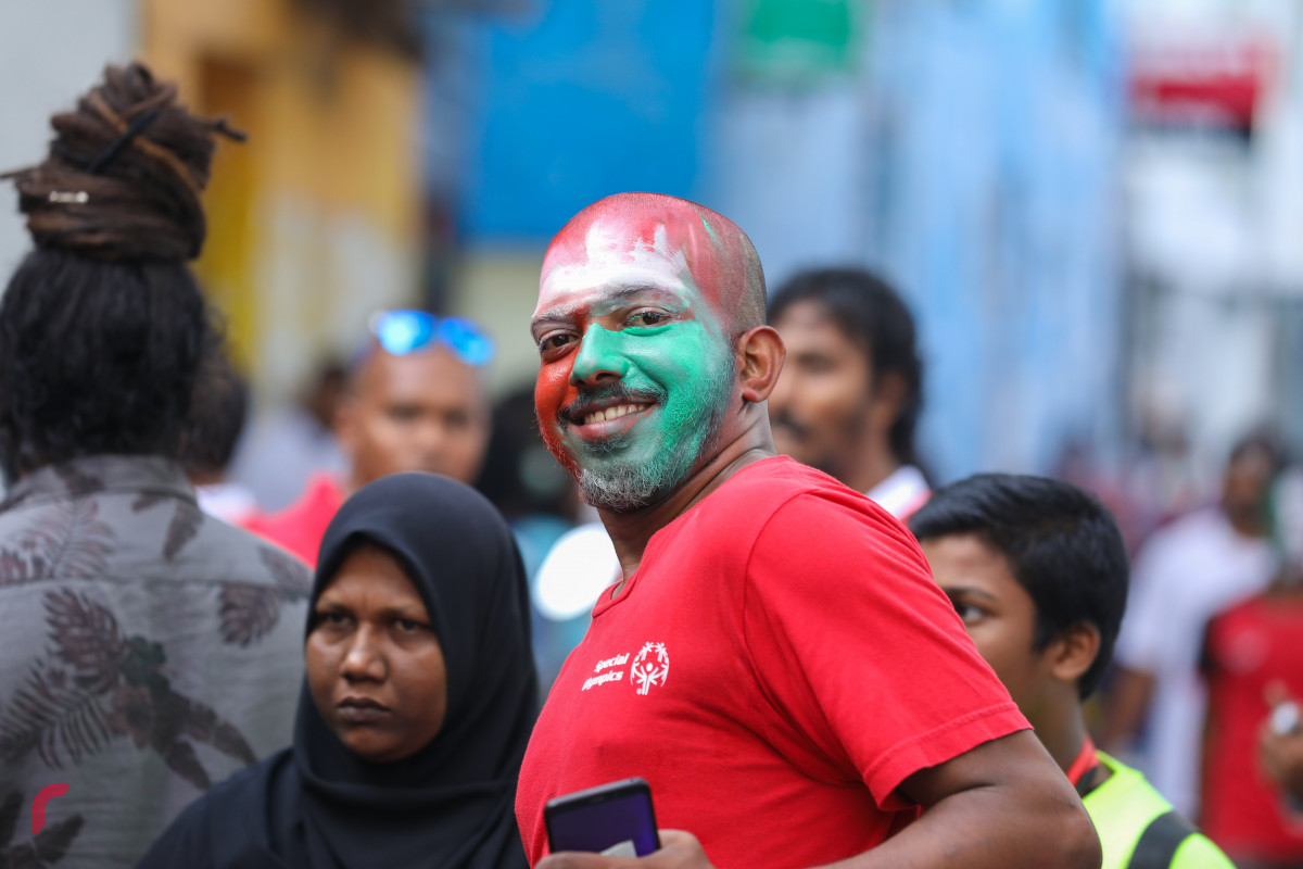 ވޯލްޑްކަޕް ކޮލިފައިން ދިވެހިރާއްޖެ އާއި ފިލިޕީންސް ބައްދަލުކުރި މެޗުގެ ތެރެއިން -- ފޮޓޯ: ރާއްޖެ.އެމްވީ