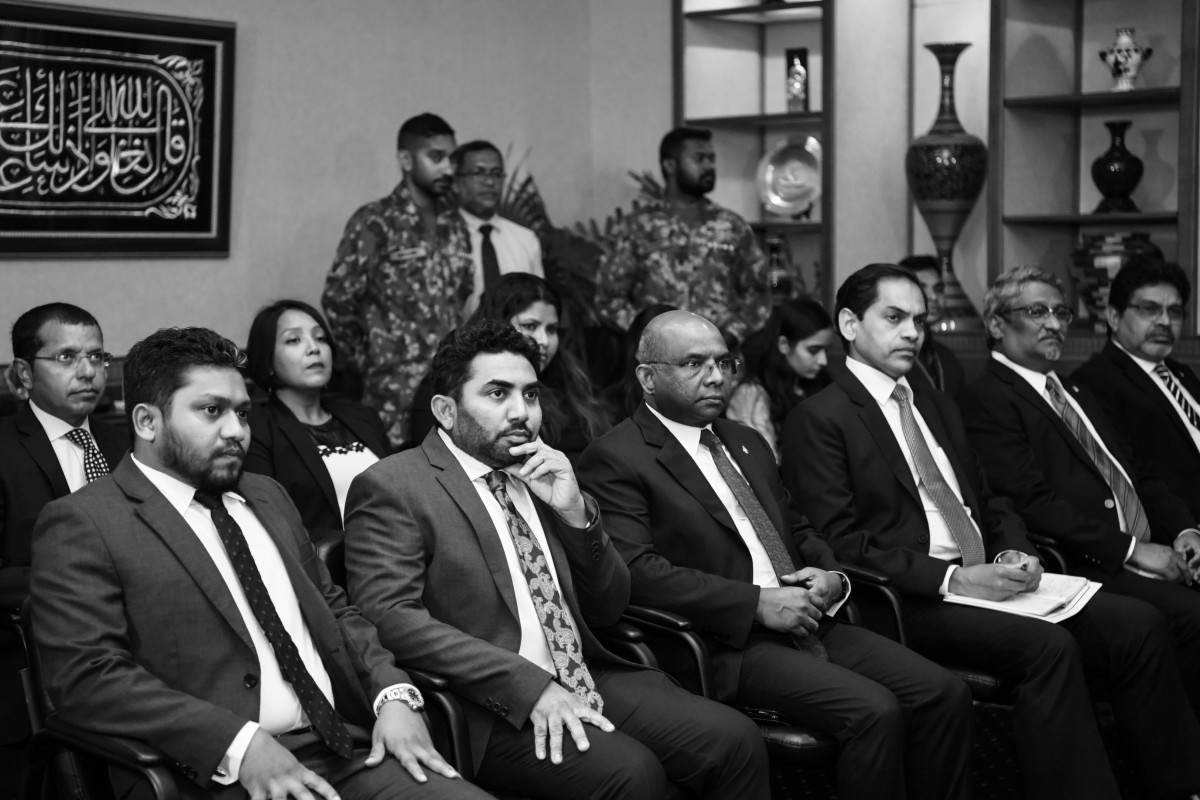 Senior government officials were in attendance during the video conference. Photo: President's Office