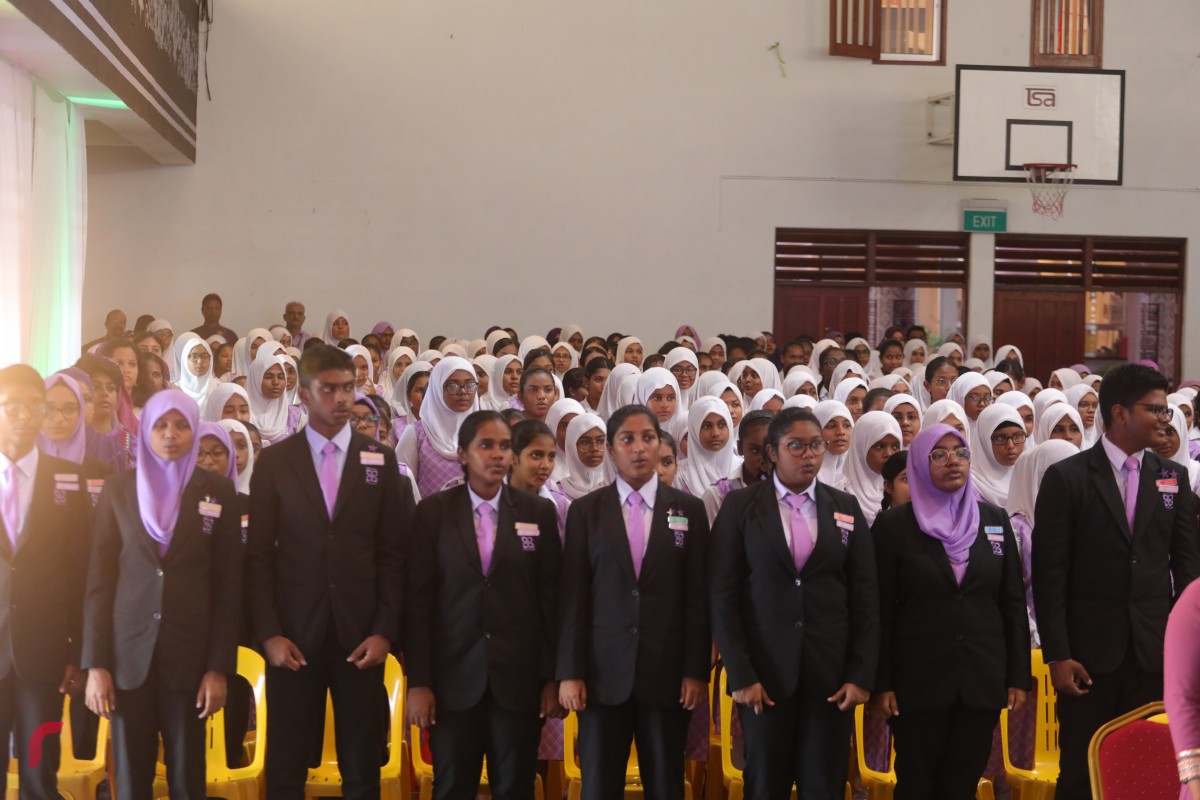 06 އޯގަސްޓް 2019 --ހިރިޔާ ސުކޫލަށް 10 އަހަރު ފުރުން ފާހަގަ ކުރުމަށޤ ބޭއްވި އެސެމްބްލީގެ ތެރެއިން-- ފޮޓޯ: ޝުއައިބް މުހައްމަދު