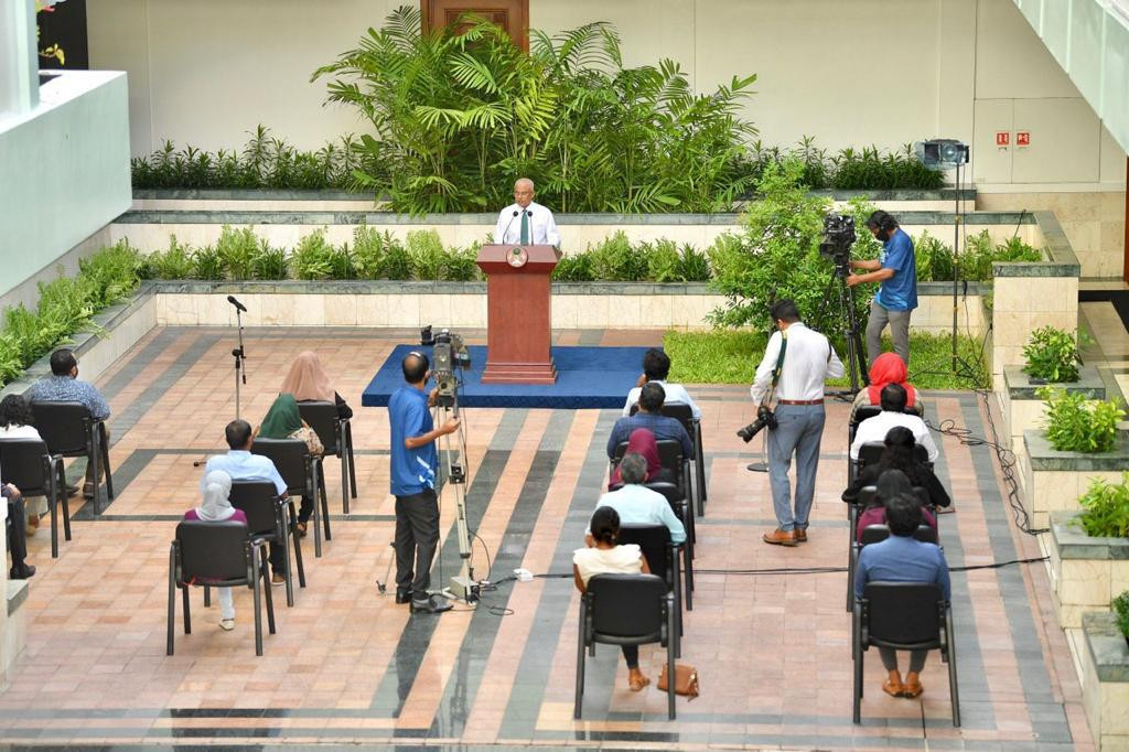 އަންގާރަ ދުވަހު ބޭއްވި ނޫސްވެރިންގެ ބައްދަލުވުމުގައި ރައީސް ސޯލިހު ވާހަކަފުޅު ދައްކަވަނީ