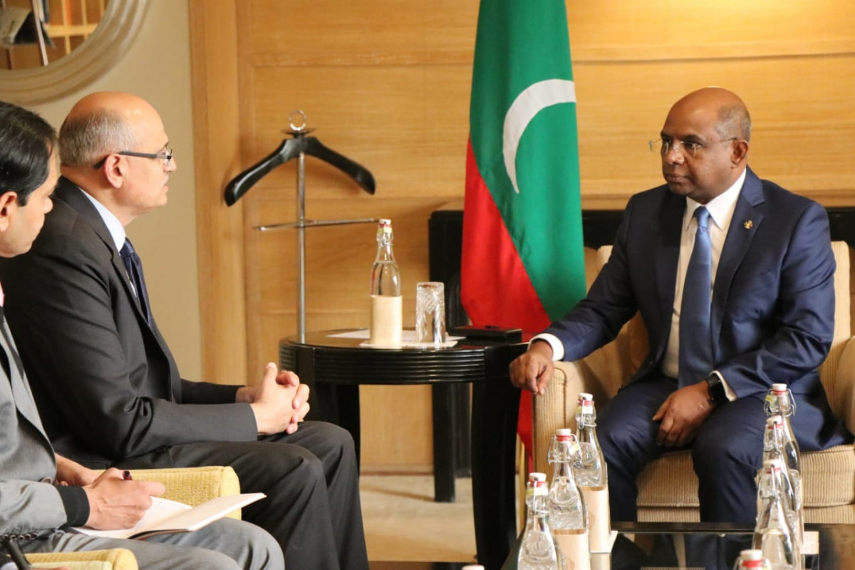 Foreign Secretary of India, Vijay Gokhale meeting with Minister of Foreign Affairs, Abdulla Shahid