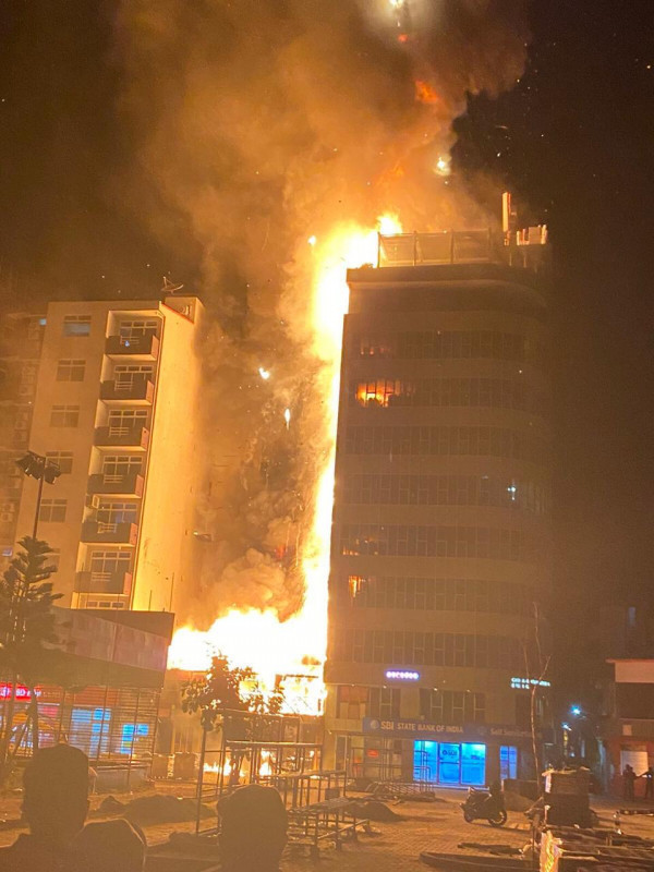 The fire was controlled in less than three hours