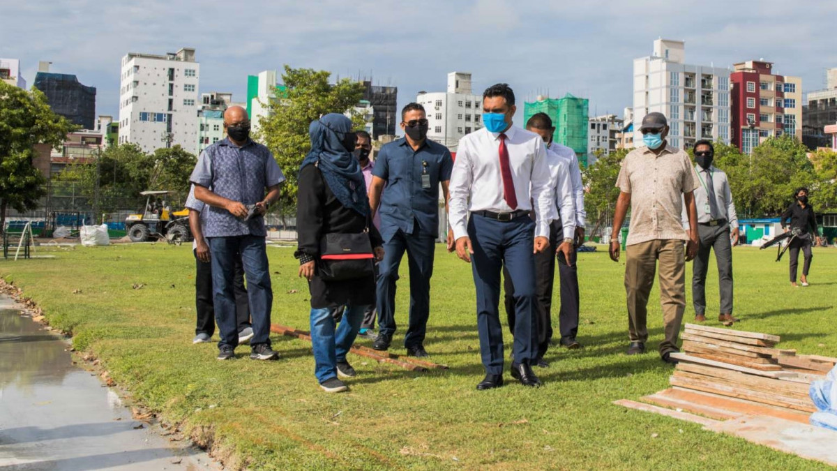 އެކުވެނި ދުވާ ޓްރެކުގެ މަސައްކަތް ކުރިއަށްދާ ގޮތް އާދިއްތަ ދުވަހު ހަވީރު ނައިބު ރައީސް ބައްލަވާލައްވަނީ