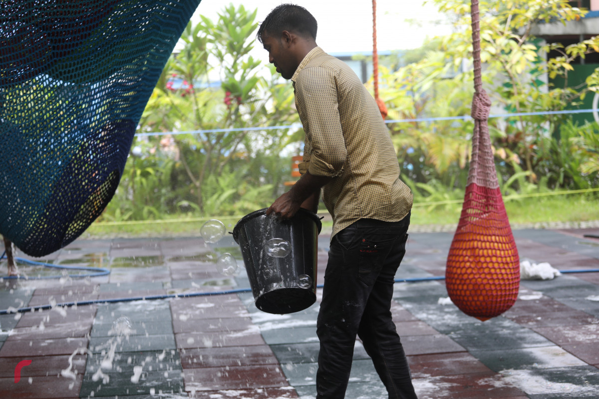 26 މެއި 2019: ސަލްޓަންޕާކު ސާފްކުރުމުގެ މަސްއްކަތްތައް ކުރަނީ -- ފޮޓޯ: ޝުއައިބް މުހައްމަދު