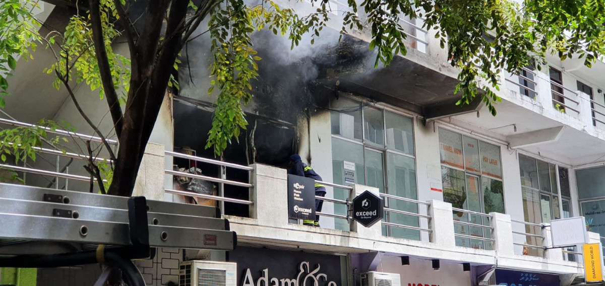 The fire was reported on Saturday afternoon