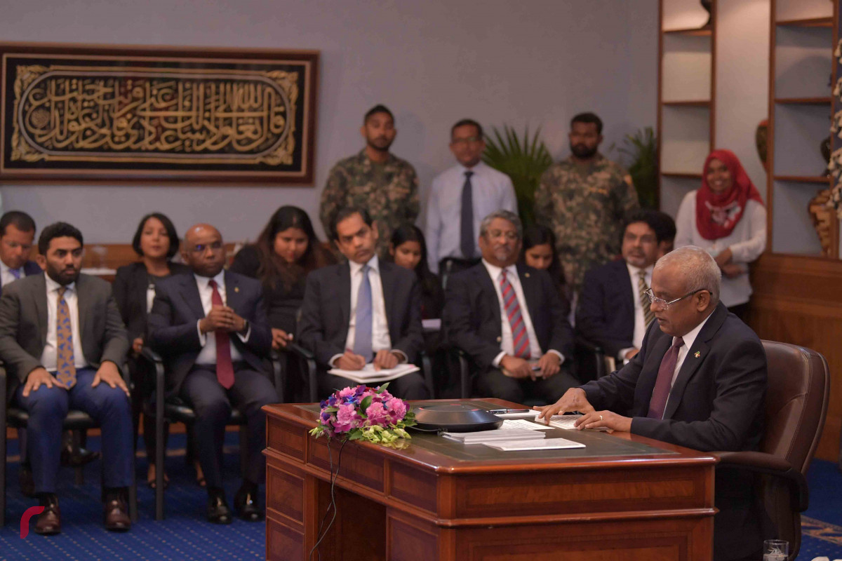 ކޮވިޑް19 އާއި ގުޅިގެން ސާކުގެ މެންބަރު ޤައުމުތަކުގެ ލީޑަރުން ބައިވެރިވި ވީޑިއޯ ކޮންފަރެންސްގައި ރައީސް ބައިވެރިވެ ވަޑައިގެންނެވުން --- ފޮޓޯ ރައީސް އޮފީސް