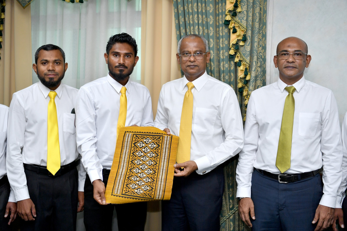 Gadhdhoo Island Councilors with President Solih