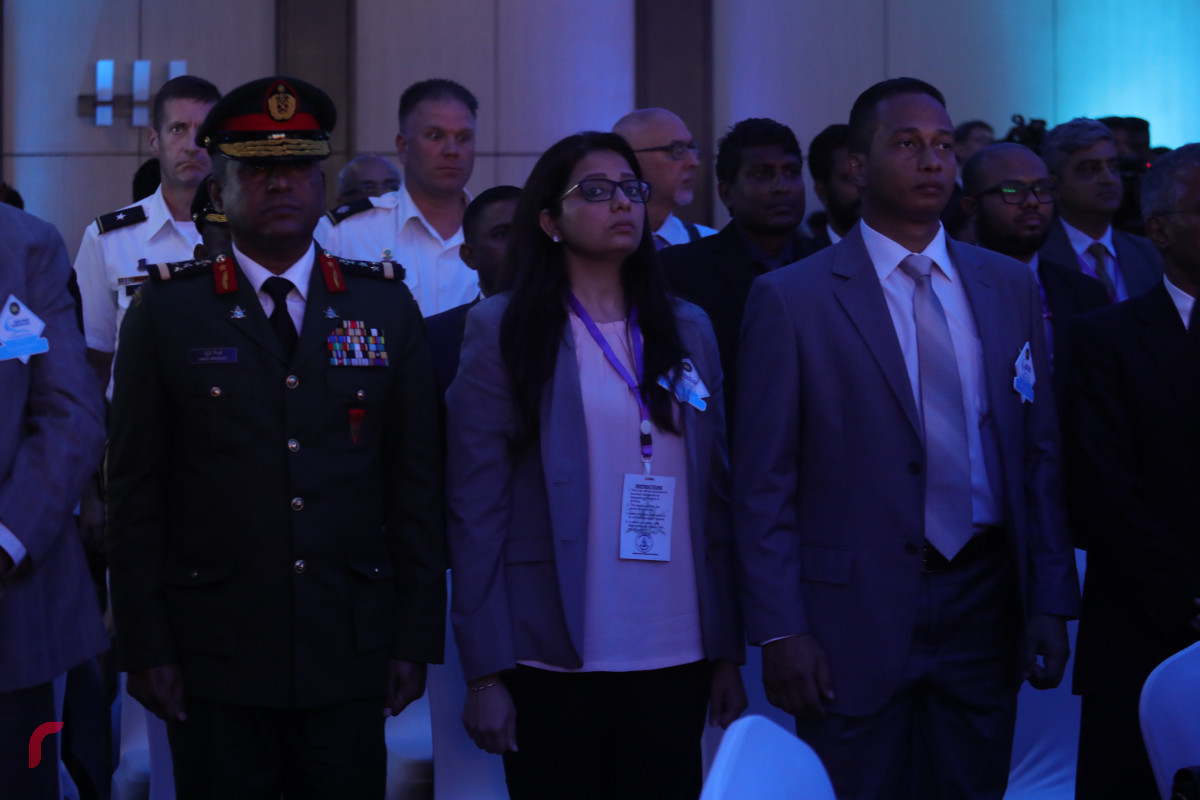 03 ސެޕްޓެމްބަރ 2019 | 4 ވަނަ ސައުތް އޭޝިއަން ކޮންފަރެންސް ފެށުމުގެ ގޮތުން ޕެރެޑައިޒް އައިލެންޑް ރިސޯޓުގައި ބޭއްވި ޖަލްސާގެ ތެރެއިން -- ފޮޓޯ: ޝުއައިބް މުހައްމަދު