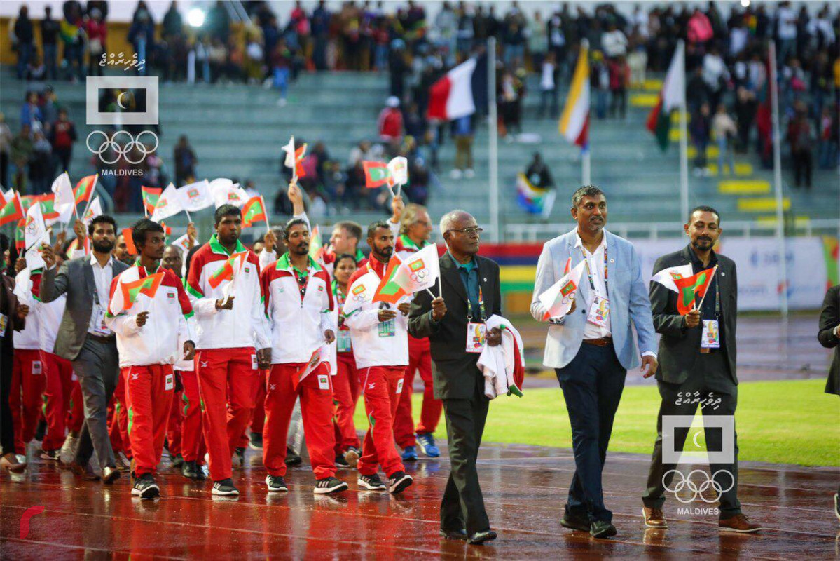 19 ޖުލައި 2019 --އިންޑިއަން އޯޝަންސް އައިލެންޑް ގޭމްސް 2019 ގެ ހުޅުވުމުގެ ރަސްމިއްޔާތުގައި ދިވެހި ޓީމުތައް-- ފޮޓޯ: އައިއޯއައިޖީ މީޑިޔާޓީމް