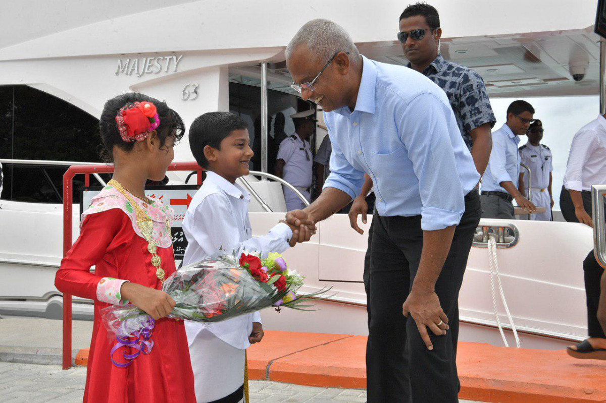 ރައީސުލްޖުމްހޫރިއްޔާ އިބްރާހީމް މުޙައްމަދު ސޯލިހު ރ. މީދޫއަށް ވަޑައިގެންނެވުން