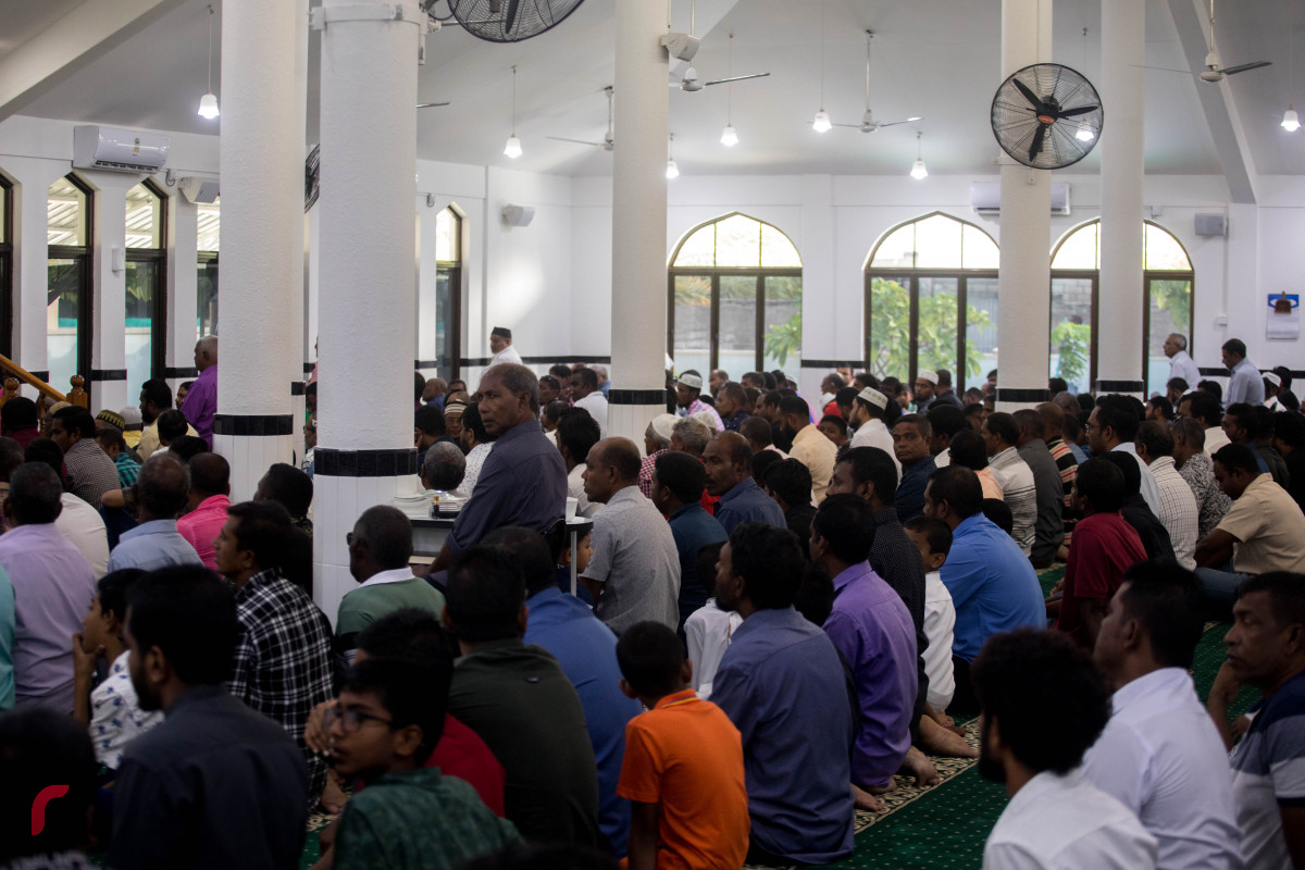 11 ޖުލައި 2019/ ހއ.ހޯރަފުށި--ހޯރަފުށި މަސްޖިދުލް އައްވާބުގައި ކުރެވުނު އީދު ނަމާދު ގެ ތެރެއިން-- ފޮޓޯ: ޝުއައިބް މުހައްމަދު