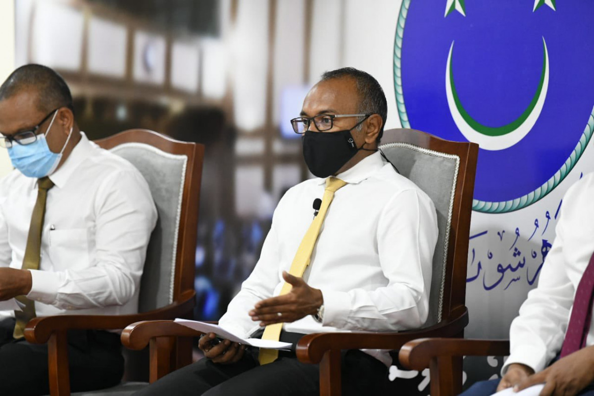 MDP Chairperson and MP for West-Henveiru constituency Hassan Latheef was joined by Vice-President of MDP and Minister at the President's Office Mohamed Shifaz and party Spokesperson and MP for North-M
