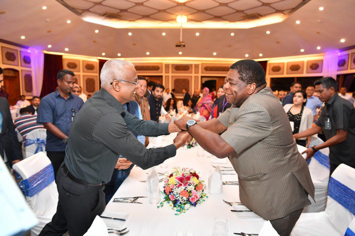 A special dinner was hosted by Parliament Speaker Nasheed at Bandos Island Resort
