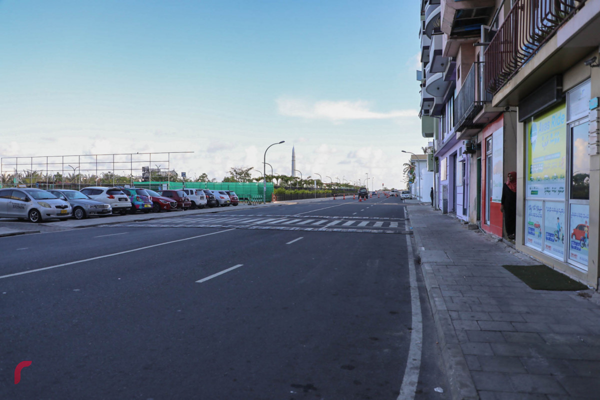 Male\' City during the three-hour curfew imposed for a week