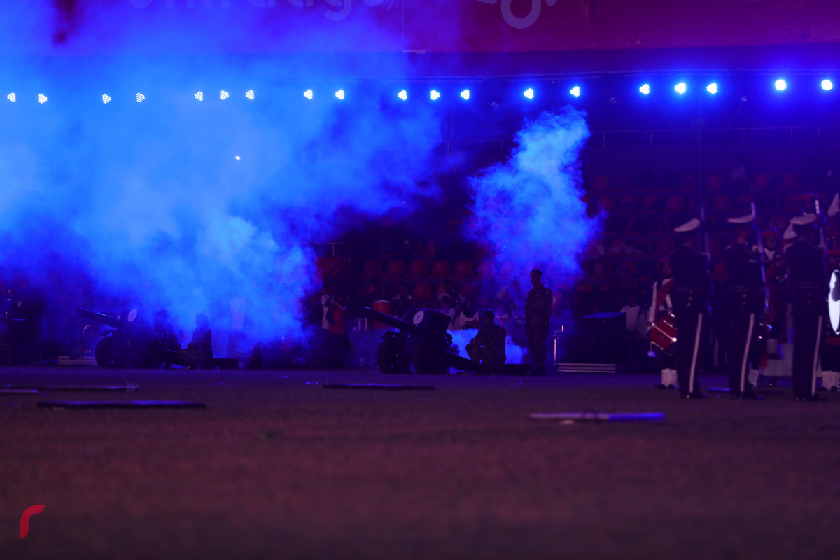 26 ޖުލައި 2019 --މިނިވަން ދުވަހުގެ ރަސްމީ ޕެރޭޑުގެ ހަރަކާތްތައް، ގަލޮޅު ދަނޑުގައި ބޭއްވި ޕެރޭޑް ޝަރަފްވެރި ކޮށްދެއްވީ ރައީސުލް ޖުމްހޫރިއްޔާ އިބްރާހިމް މުހައްމަދު ސޯލިހް-- ފޮޓޯ: ޝުއައިބް މުހައްމަދު